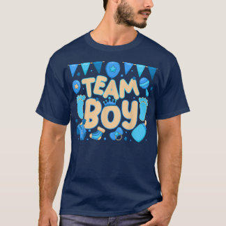 Gender Reveal Team Boy Pregnancy Announcement  T-Shirt