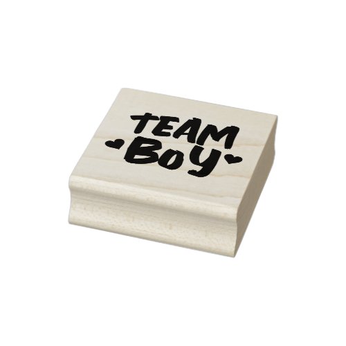 Gender Reveal Team Boy  Rubber Stamp