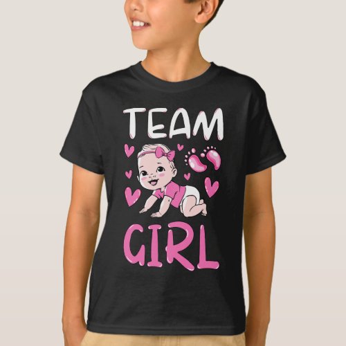 Gender Reveal Team Girl Party Set Boy T_Shirt