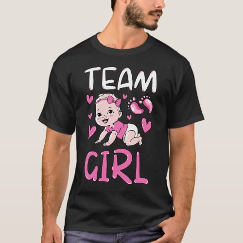 Gender Reveal Team Girl Party Set Men T_Shirt