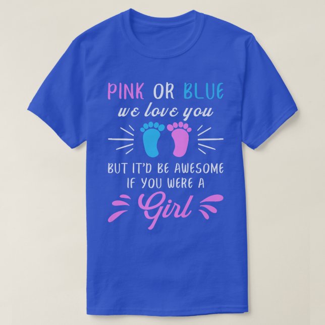 Gender Reveal Team Girl Premium T-Shirt (Design Front)