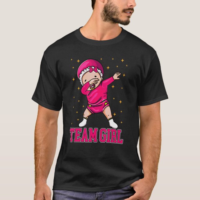 Gender Reveal Team Girl V neck For Women T-Shirt (Front)