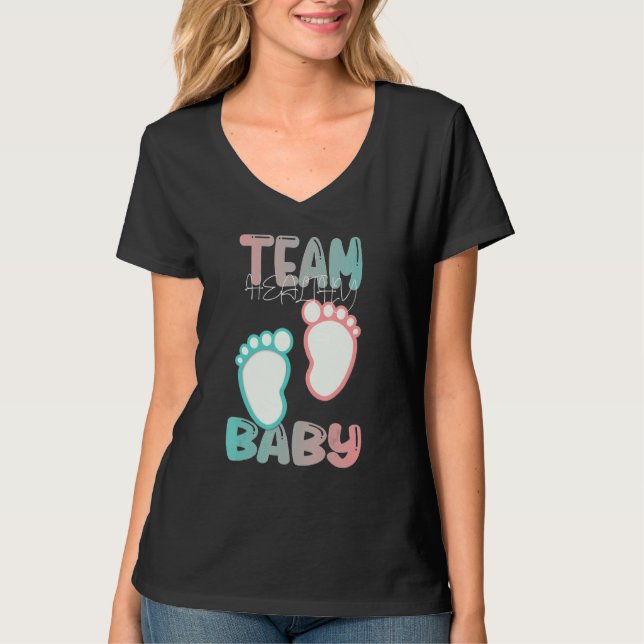 Gender Reveal Team Healthy Baby Boy Girl Doesnt Ma T-Shirt (Front)