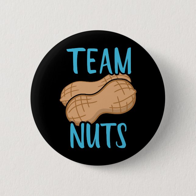 Gender reveal team nuts boy matching baby party button (Front)