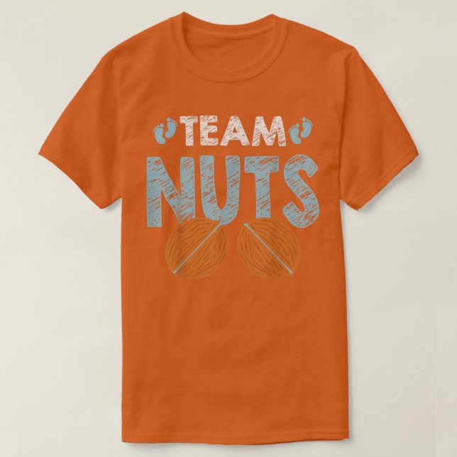Gender reveal team nuts boy matching family baby p T-Shirt (Design Front)