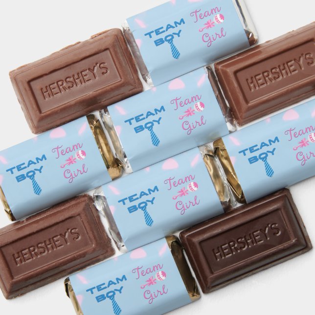 Gender Reveal Teams Boy Girl Party  Hershey's Miniatures (Assorted)
