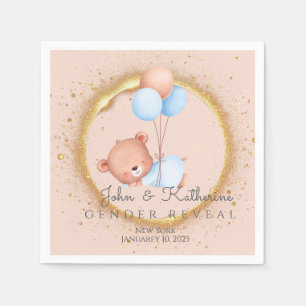 GENDER REVEAL TEDDY BEAR NAPKINS
