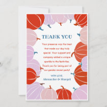 Gender reveal thank you cards Pumpkin Autumn