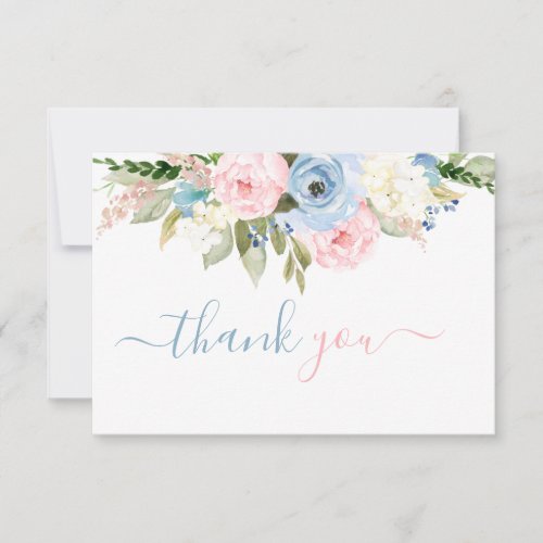 Gender Reveal thank you Note Card