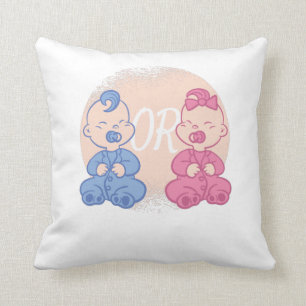 GENDER REVEAL THROW PILLOW
