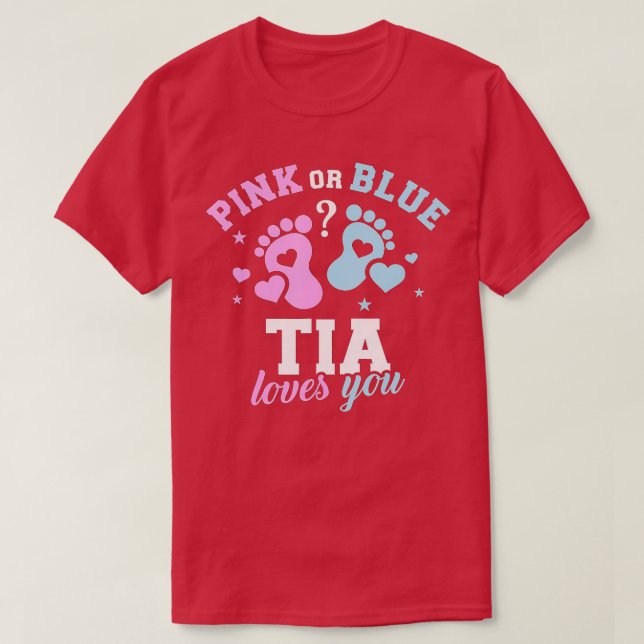 Gender reveal tia aunt  T-Shirt (Design Front)