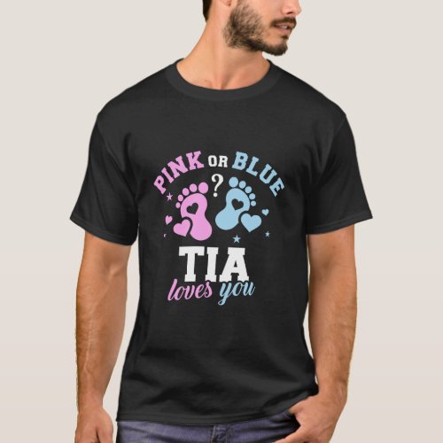 Gender Reveal Tia Aunt T_Shirt