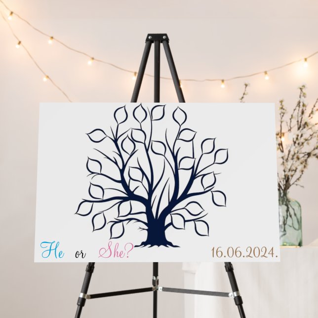 Gender reveal! Vote for gender Foam Board (In Situ (Stand))