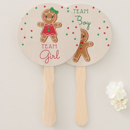 Gender Reveal Voting Fan Gingerbread Christmas