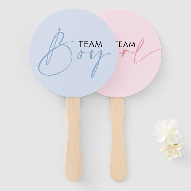 Gender Reveal Voting  Hand Fan (Front and Back)