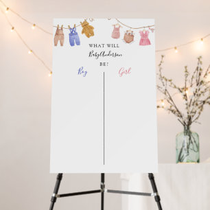 Gender Reveal Voting Sign