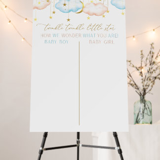 Gender Reveal Voting Sign , Twinkle Little Star