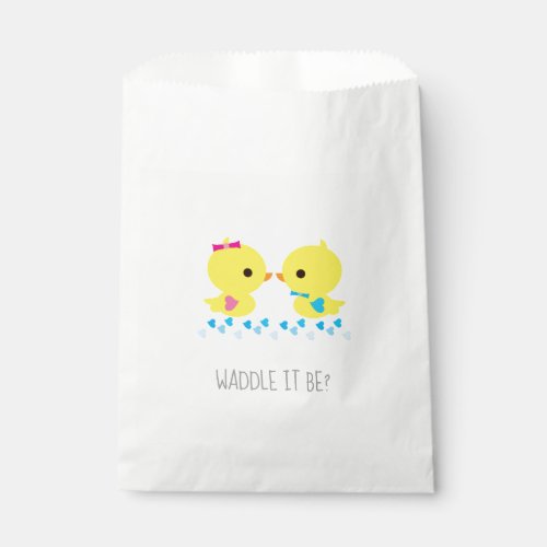 Gender Reveal _ Waddle It Be Yellow Ducks Favor Bag