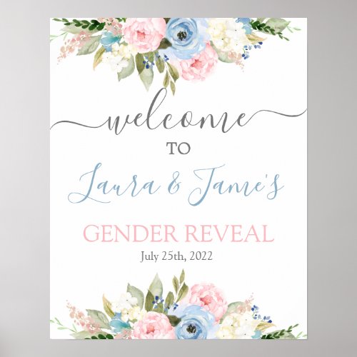 Gender Reveal Welcome sign