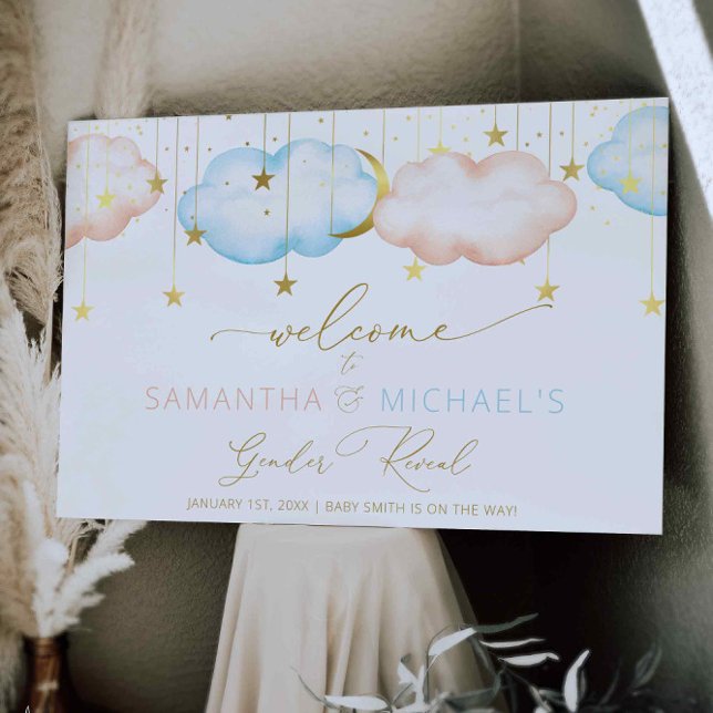 Gender Reveal Welcome Sign, Twinkle Little Star Foam Board (Creator Uploaded)