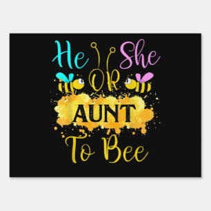 Gender Reveal What Will It Bee – Gift For Aunt Sign