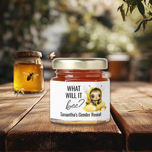 Gender Reveal What will it Bee  Honey Jar Favors (Creator Uploaded)