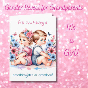 Gender Reveal You're Having a Granddaughter Card