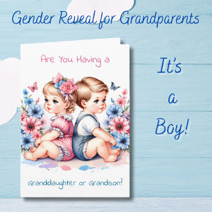 Gender Reveal You're Having a Grandson Card