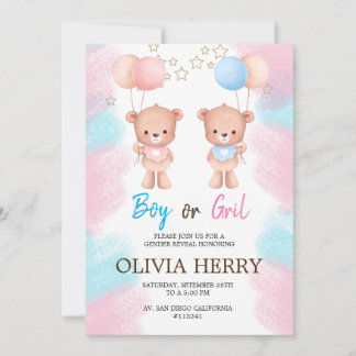 GENDER REVELATION INVITATION