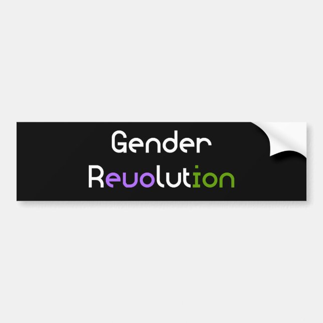 Gender Revolution LGBTQA Genderqueer Non-Binary Bumper Sticker (Front)