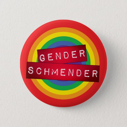 Gender Schmender red embossed label maker type Button