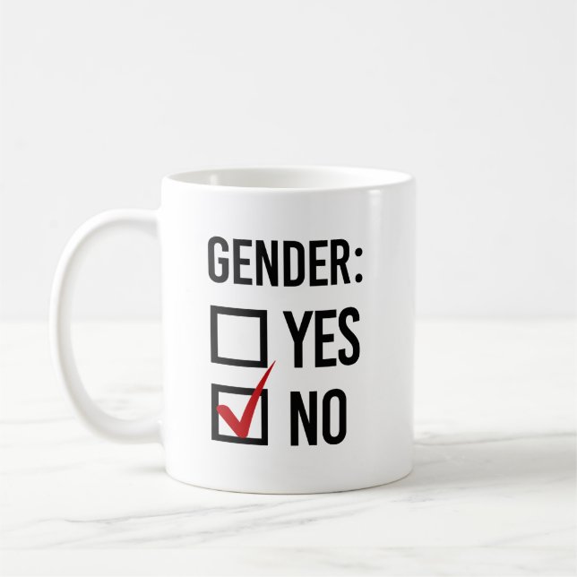 Gender Yes or No Coffee Mug (Left)
