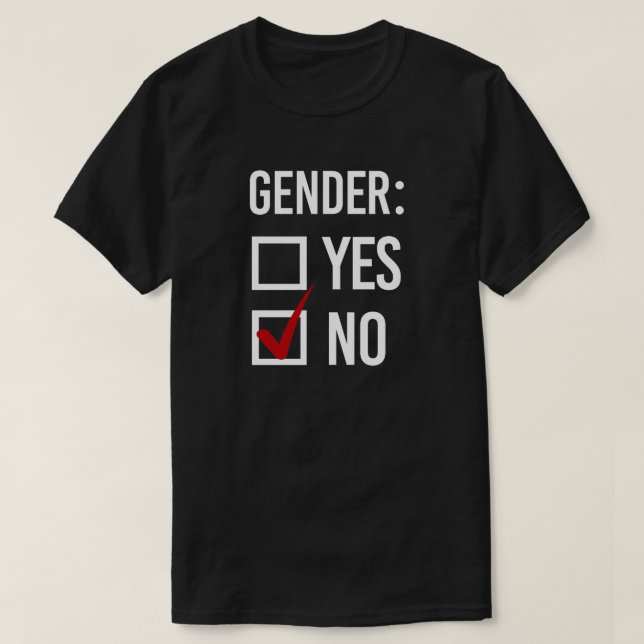 Gender Yes or No T-Shirt (Design Front)