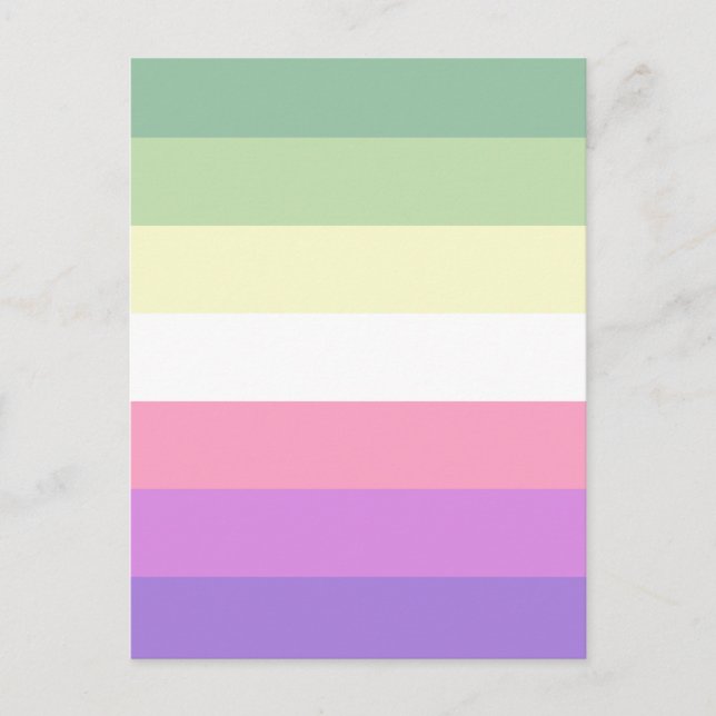 Genderfae Pride Flag Postcard (Front)