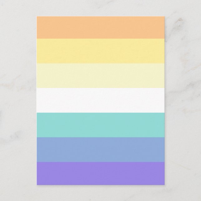 Genderfaun Pride Flag Postcard (Front)