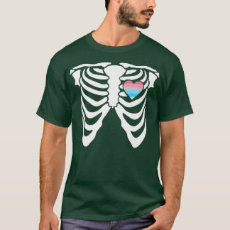 Genderflu Gay Skeleton Nonbinary Gender T-Shirt