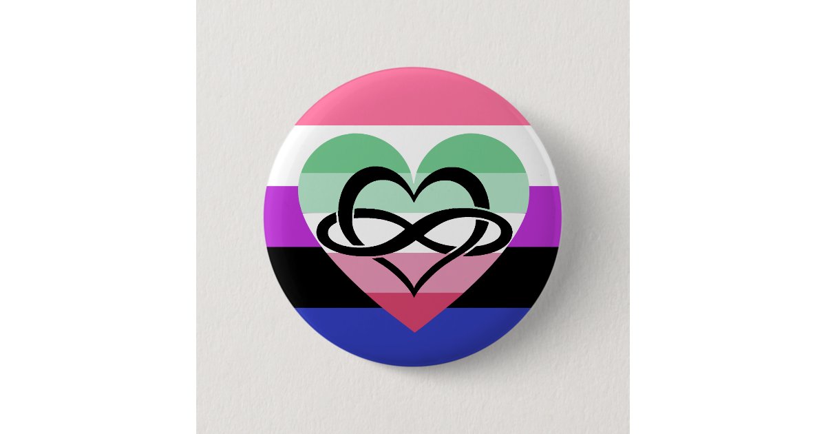 Genderfluid Abrosexual Polyam Pride Button | Zazzle