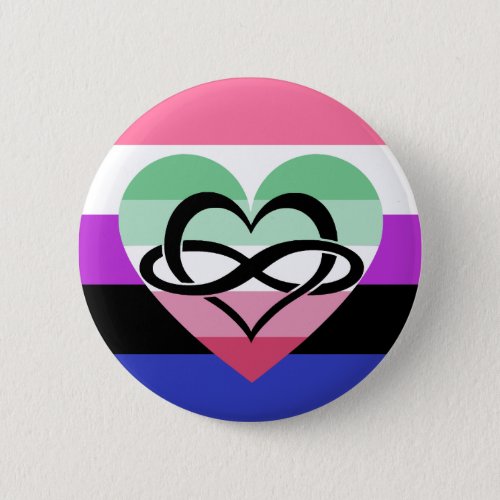 Genderfluid Abrosexual Polyam Pride Button