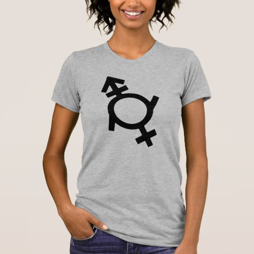 Genderfluid Androgyne Female Gender Symbol T_Shirt
