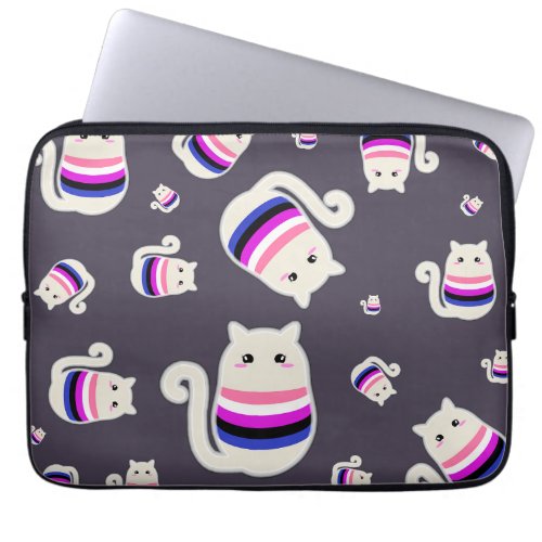 Genderfluid Cat Laptop Sleeve