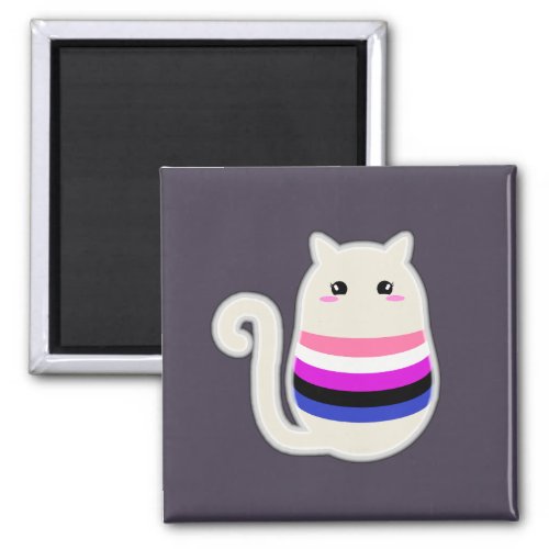 Genderfluid Cat  Magnet