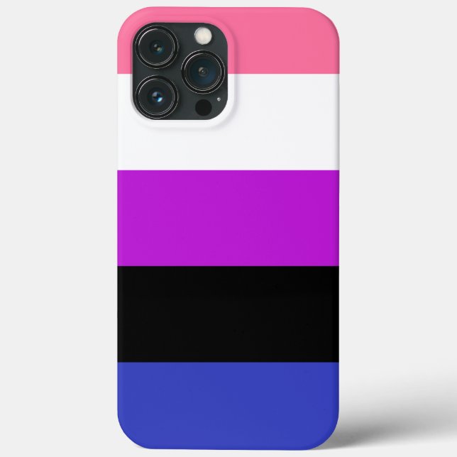 GenderFluid colors Flag Case-Mate iPhone Case (Back)