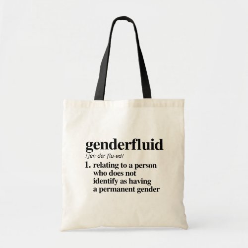 Genderfluid Definition _ Defined LGBTQ Terms _ Tote Bag