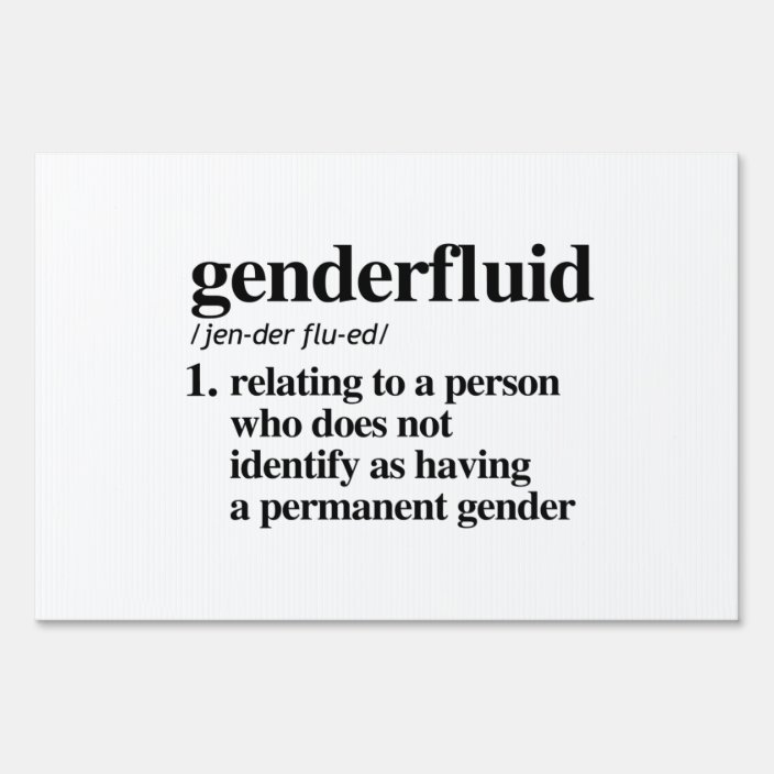 Genderfluid Definition Sign