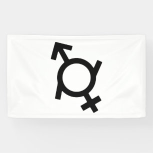 Genderfluid Female and Male Gender Symbol Banner