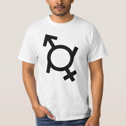 Genderfluid Female and Male Gender Symbol T_Shirt