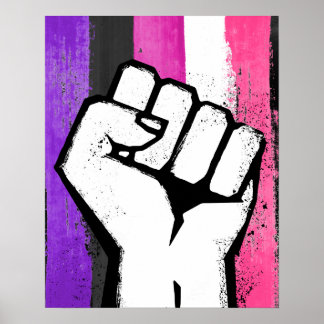 GENDERFLUID FIST POSTER