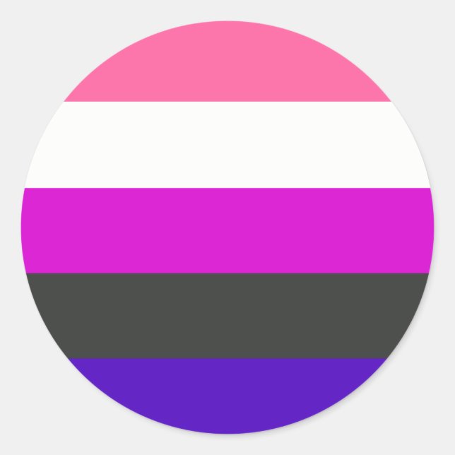 Genderfluid flag classic round sticker (Front)