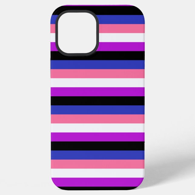 Genderfluid Flag Colors Case-Mate iPhone Case (Back)