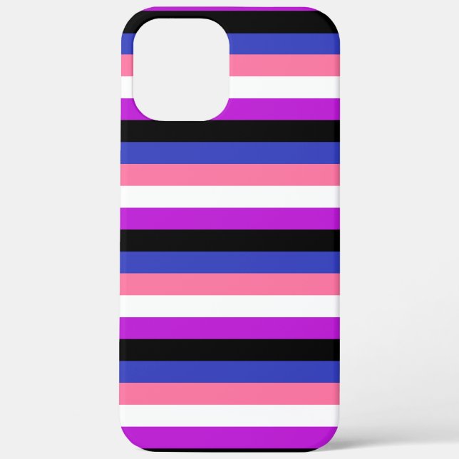 Genderfluid Flag Colors Case-Mate iPhone Case (Back)